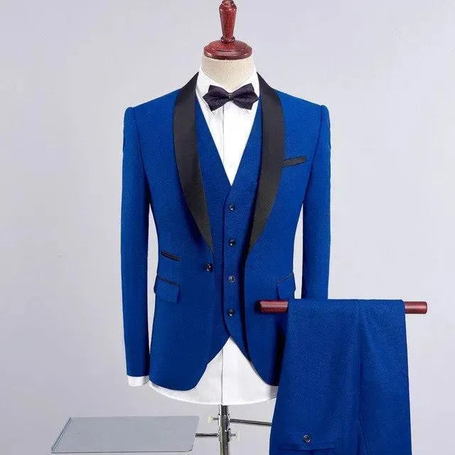 Cowell Tuxedo Wedding Suit, Shawl Collar - Tuxedo Suit - LeStyleParfait