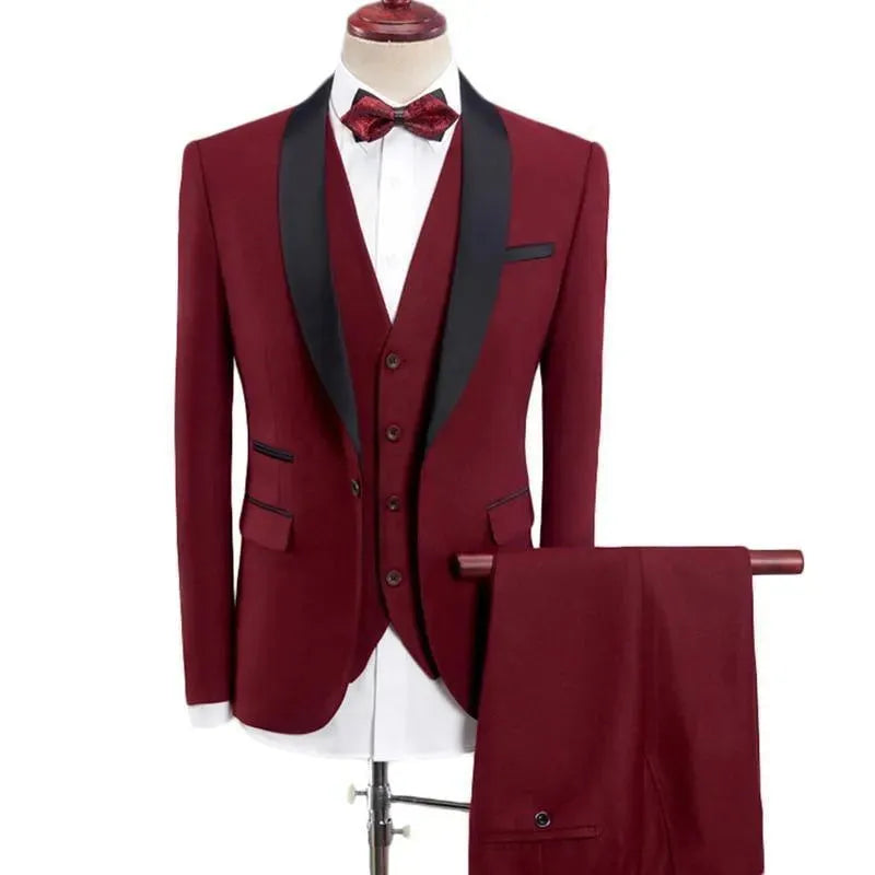Cowell Tuxedo Wedding Suit, Shawl Collar - Tuxedo Suit - LeStyleParfait