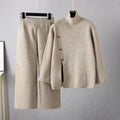 Cozy Casual Wool Two-Piece Pants Set - Casual Pants Set - LeStyleParfait