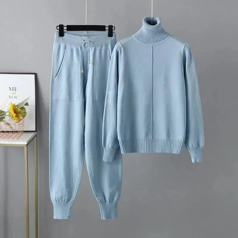 Cozy Women Casual Knit Two-Piece Set - Casual Knit Two-Piece Set - LeStyleParfait