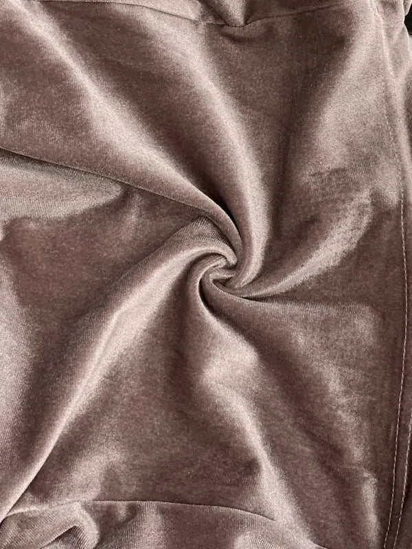 Cozy Women Casual Velvet Hoodie Two-Piece Lounge Set - Casual Lounge Set - LeStyleParfait