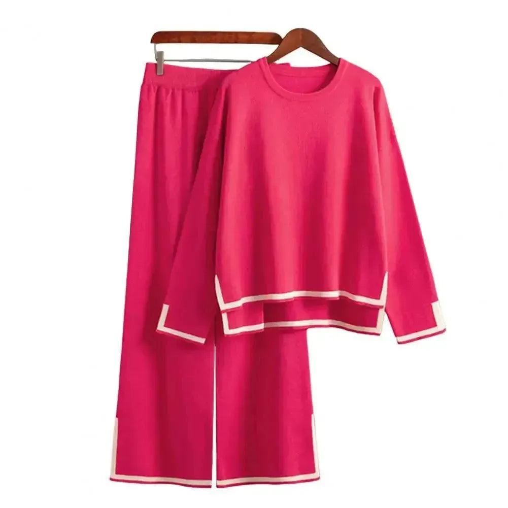 Cozy Women Colorblock Lounge Two-Piece Set - Colorblock Lounge Two-Piece Set - LeStyleParfait