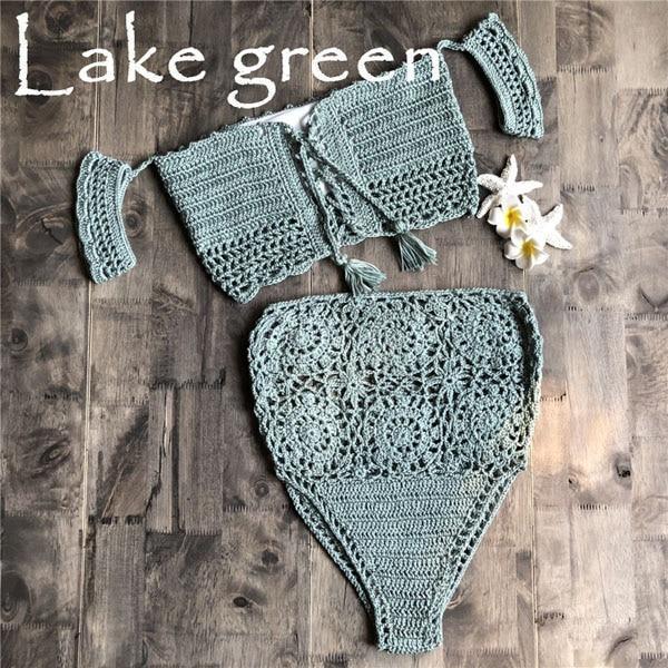 Crochet Bandeau Bikini Set - Swimwear - LeStyleParfait Kenya