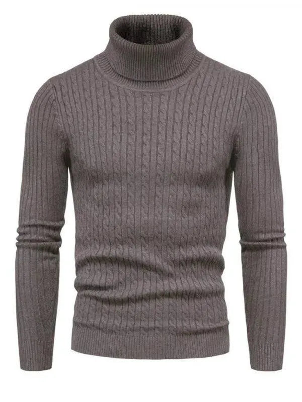 Cross-Border Slim Fit Turtleneck Men Sweater - Pullover Sweater - LeStyleParfait