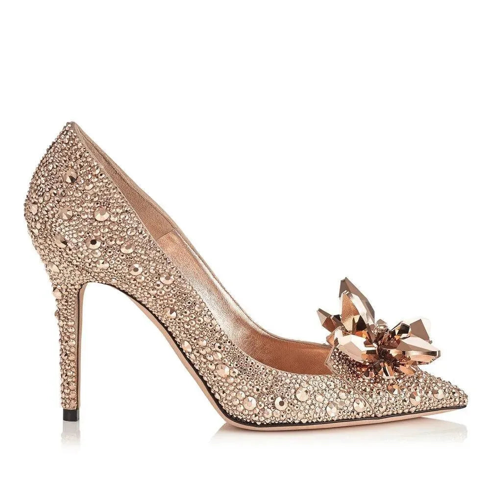 Crystal Rhinestone Wedding Pumps Shoes - Pumps Shoes - LeStyleParfait