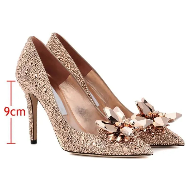 Crystal Rhinestone Wedding Pumps Shoes - Pumps Shoes - LeStyleParfait