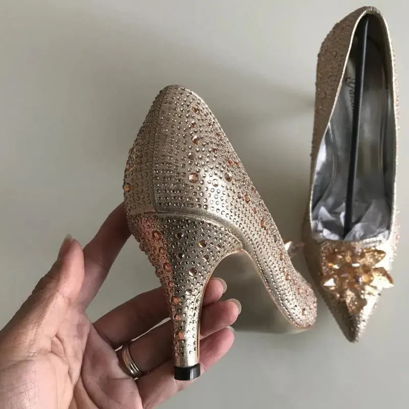 Crystal Rhinestone Wedding Pumps Shoes - Pumps Shoes - LeStyleParfait