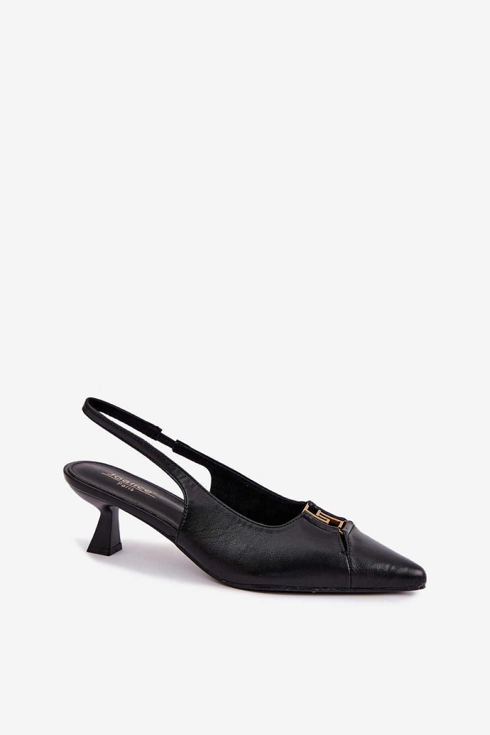 Women's Pointed Toe Slingback Block Heel Pumps - side profile - LeStyleParfait