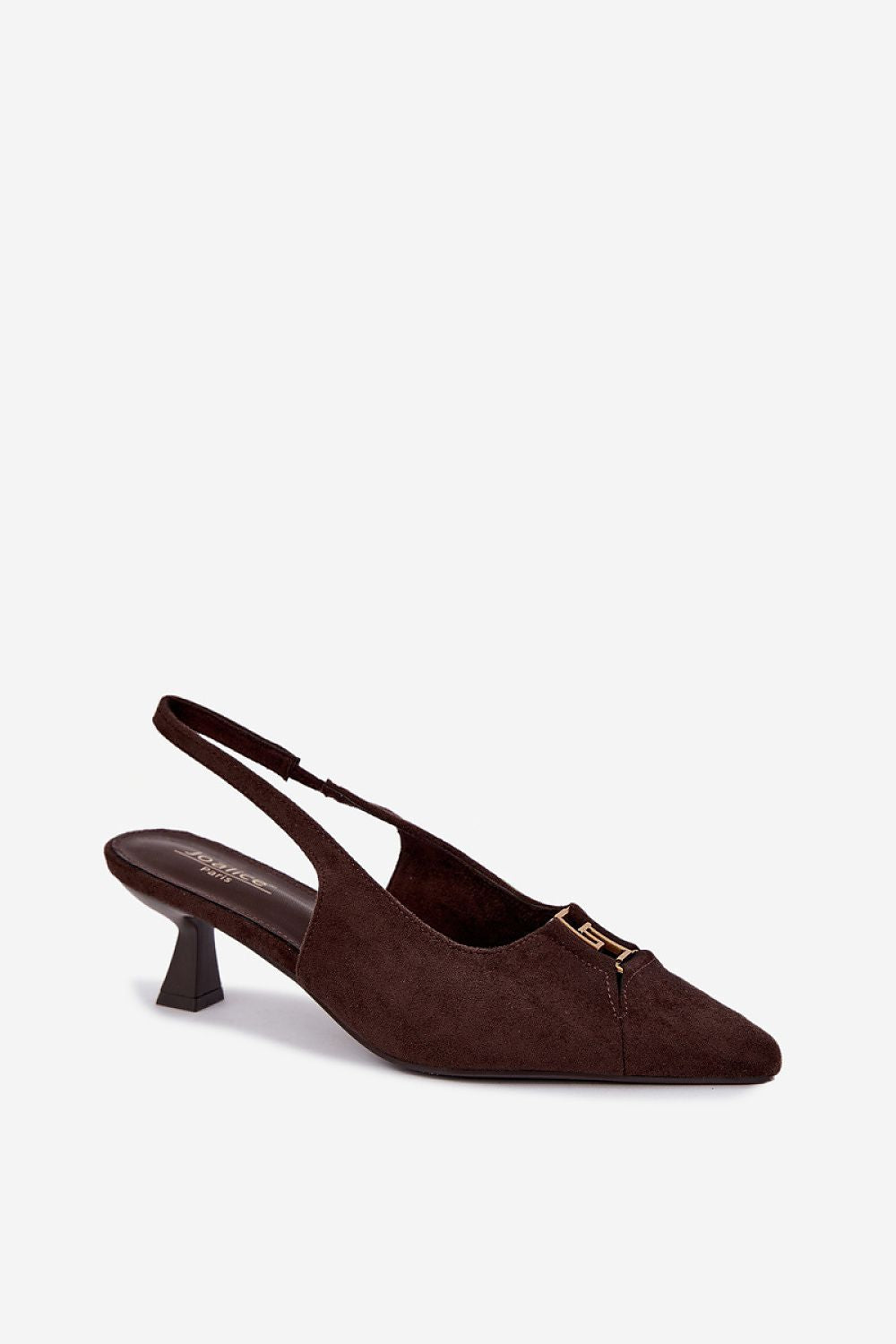 Women's Pointed Toe Slingback Block Heel Pumps - styled with a dress - LeStyleParfait