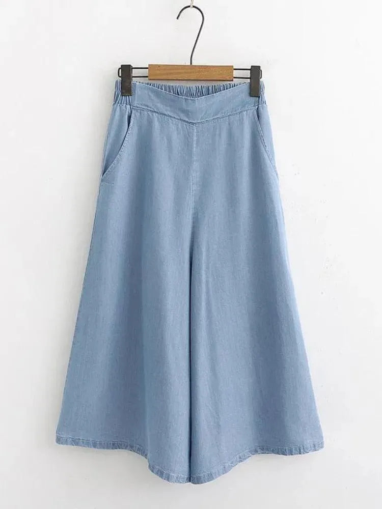 Denim Jeans Wide Leg Pants - Women Jeans - LeStyleParfait