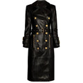 Double-Breasted Leather Women's Trench Overcoat - Trench Overcoat - LeStyleParfait