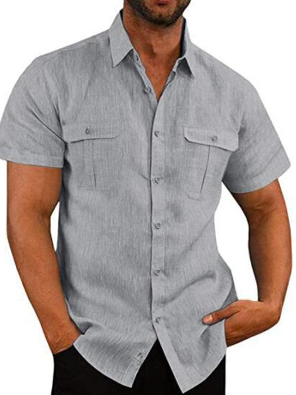 Double-Pocket Summer Shirt for Men - Shirt - LeStyleParfait Kenya
