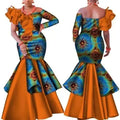 Elegant African Print Bodycon Maxi Dress