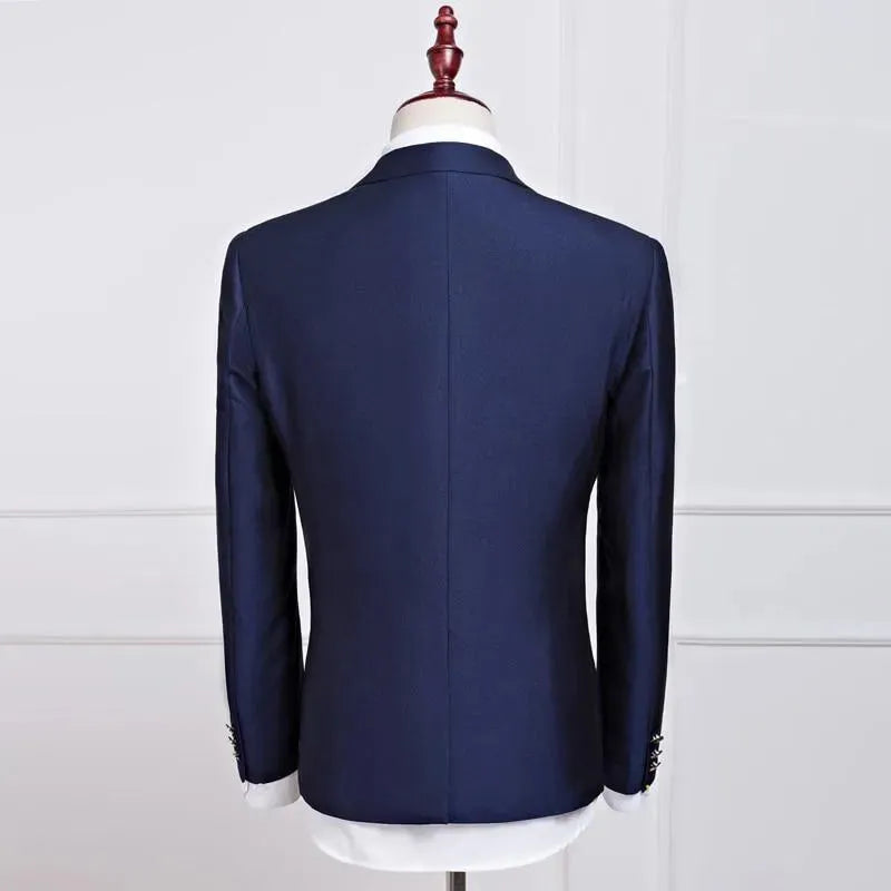 Elegant Blue Two Piece Suit - Two Piece Suit - LeStyleParfait