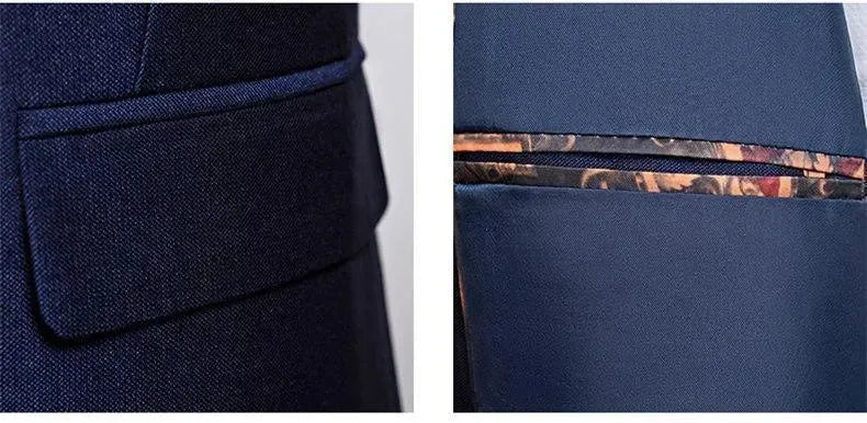 Elegant Blue Two Piece Suit - Two Piece Suit - LeStyleParfait