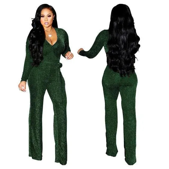 Elegant Glitter Sparkly Jumpsuits For Women - Jumpsuit - LeStyleParfait