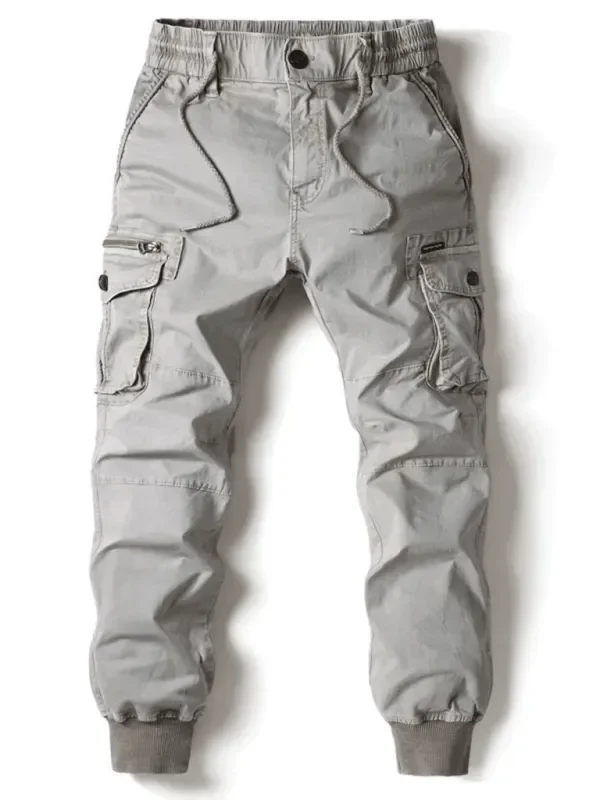LeStyleParfait Plain-Solid Men's Drawstring-Elastic Waist Cotton-Polyester-