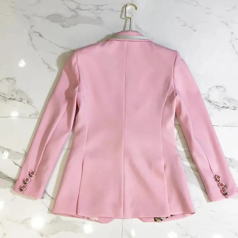 Elegant Pink Blazer Women - Casual - Plain-Solid - Women's Blazer - LeStyleParfait