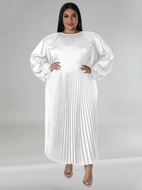 Elegant Pleated Midi Dress