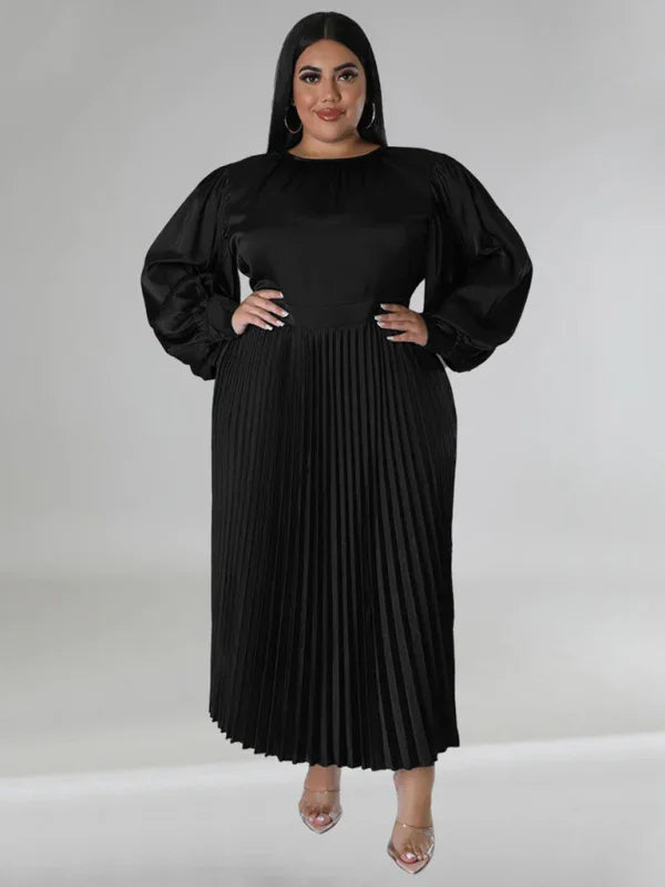 Elegant Pleated Midi Dress