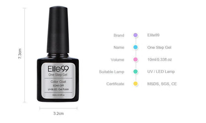 Elite99 3-in-1 UV LED One Step Nail Polish Gel Manicure Varnish 10ml - Nail Polish - LeStyleParfait Kenya