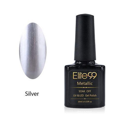Elite99 Metallic UV Gel Polish Mirror Effect Gold Color 10ml - Nail Polish - LeStyleParfait Kenya