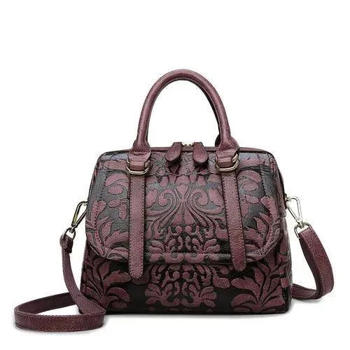 Embossed Leather Handbags - Handbag - LeStyleParfait