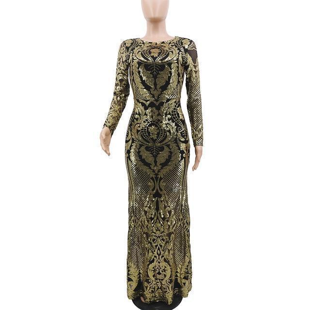 Evening Gown, Women Sequin Maxi Party Dress - Dress - LeStyleParfait Kenya