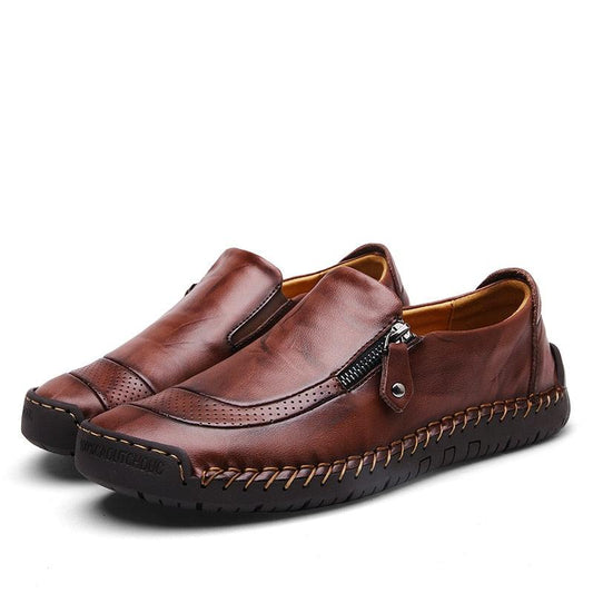''Falcon'' - Casual Leather Slip-On Shoes - Shoes - LeStyleParfait Kenya