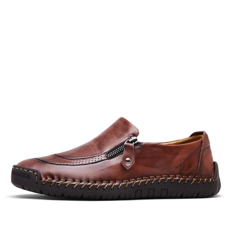 ''Falcon'' - Casual Leather Slip-On Shoes - Shoes - LeStyleParfait Kenya