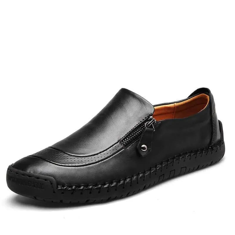 Falcon - Casual Leather Slip-On Shoes - Loafer Shoes - LeStyleParfait