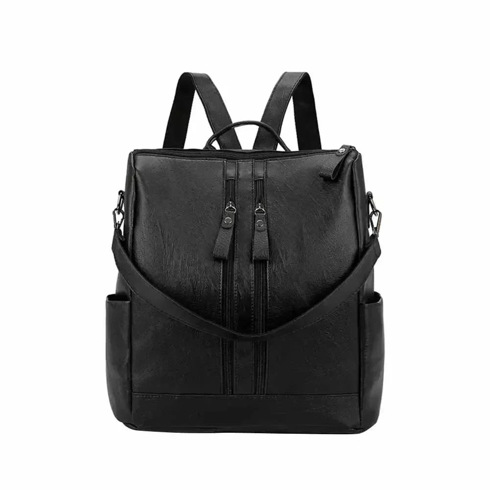 Fashion Black Leather Women's Backpack - Backpack - LeStyleParfait