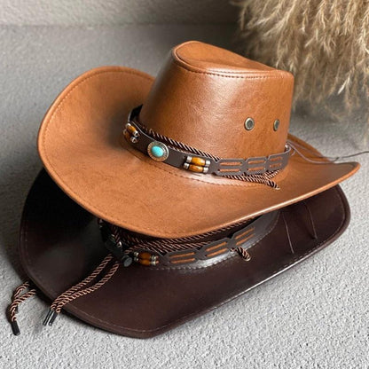 Faux Leather Western Cowboy Hats - UNISEX - Cowboy Hat - LeStyleParfait Kenya