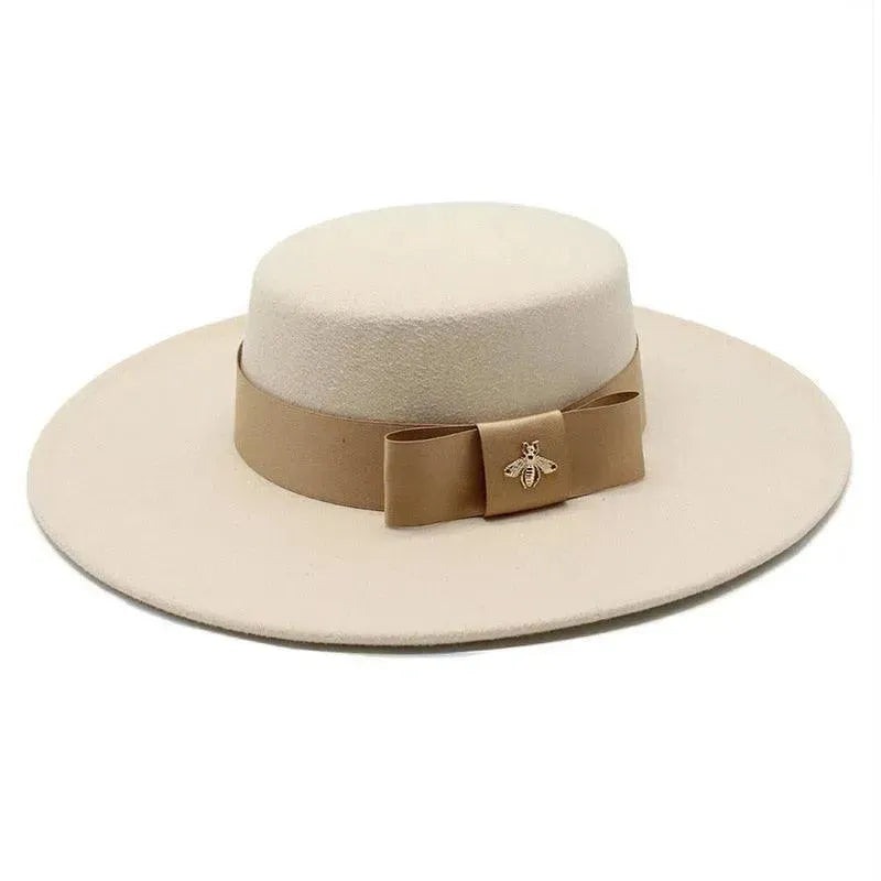 Fedora Hat For Women - Bowknot Flat Top - Fedora Hat - LeStyleParfait