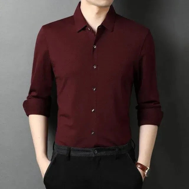 Ferell Satin Dress Shirt For Men - Silk Shirt - LeStyleParfait