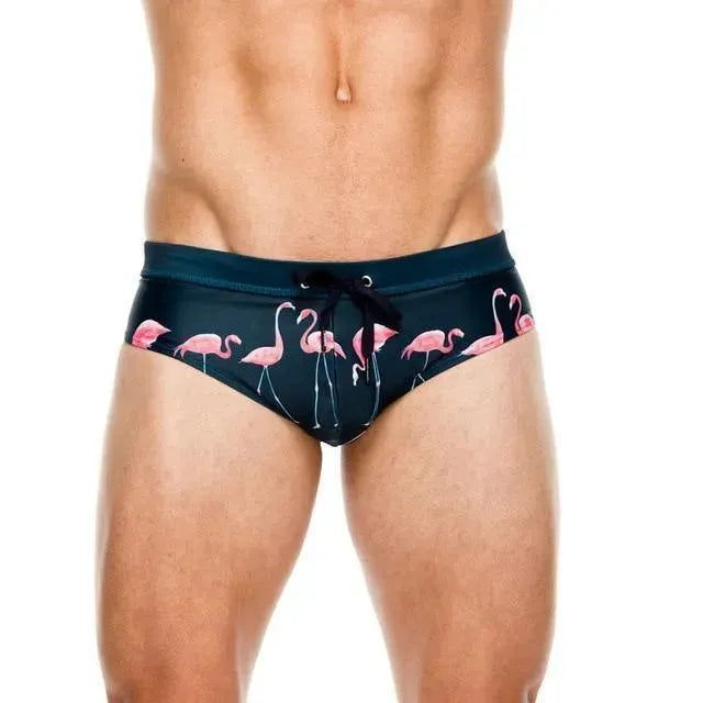 Flamingo Print Men Briefs - Swim Brief - LeStyleParfait