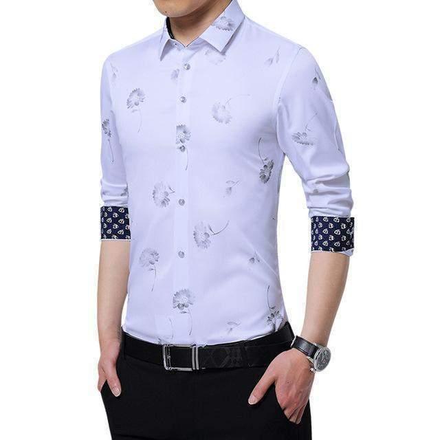 Floral Casual Shirt For Men, Slim Fit - Shirt - LeStyleParfait Kenya