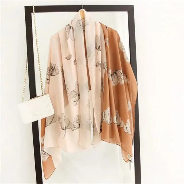 Floral Cotton Women Scarf - Scarf - LeStyleParfait