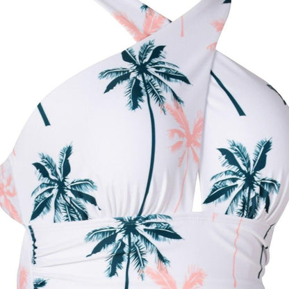 Floral Crisscross One-Piece Swimwear - Swimwear - LeStyleParfait Kenya