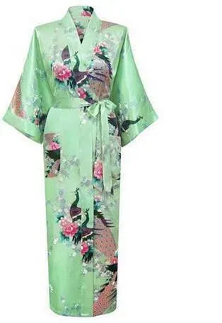 Floral Silk Kimono Nightgown - Nightgown - LeStyleParfait
