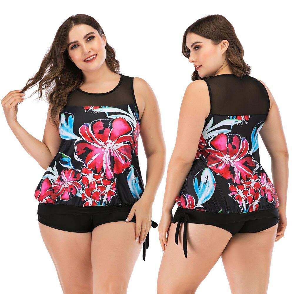 Floral Two-Piece Plus size Swimwear - Swimwear - LeStyleParfait Kenya
