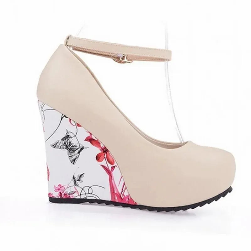 Floral Wedge Shoes - Wedge Shoes - LeStyleParfait