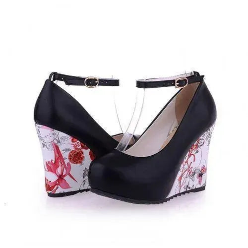 Floral Wedge Shoes - Wedge Shoes - LeStyleParfait