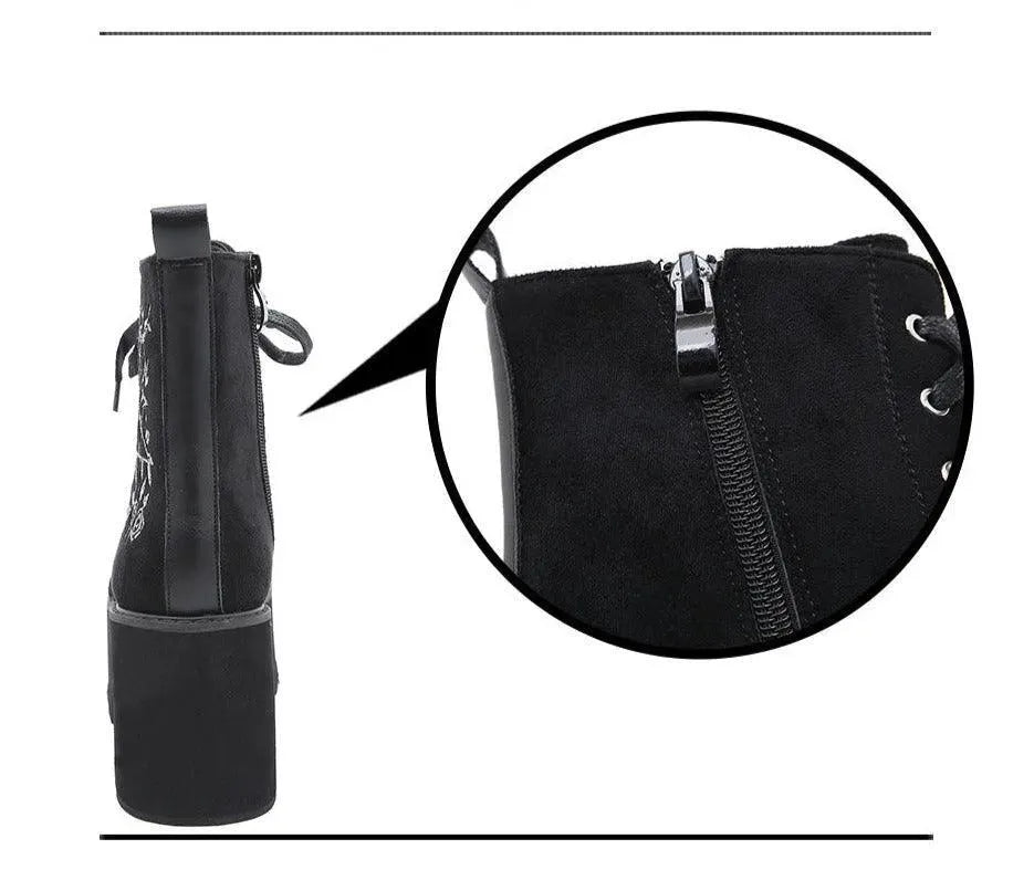 LeStyleParfait Shoes Women's Ankle Boots PU Leather Boots-Boots