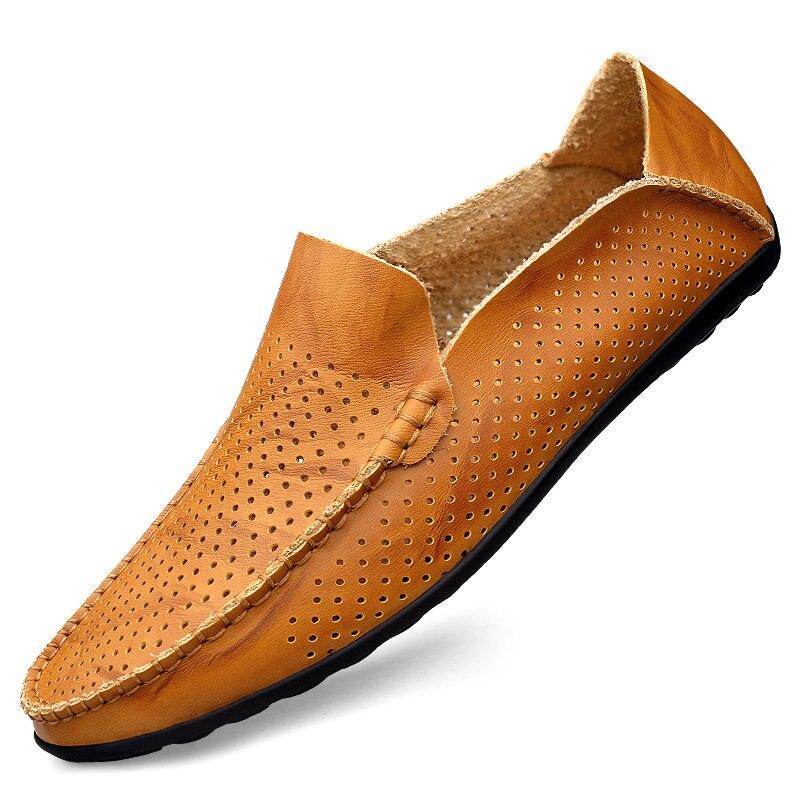 ''Gennaro'' - Breathable Leather Loafers - Shoes - LeStyleParfait Kenya