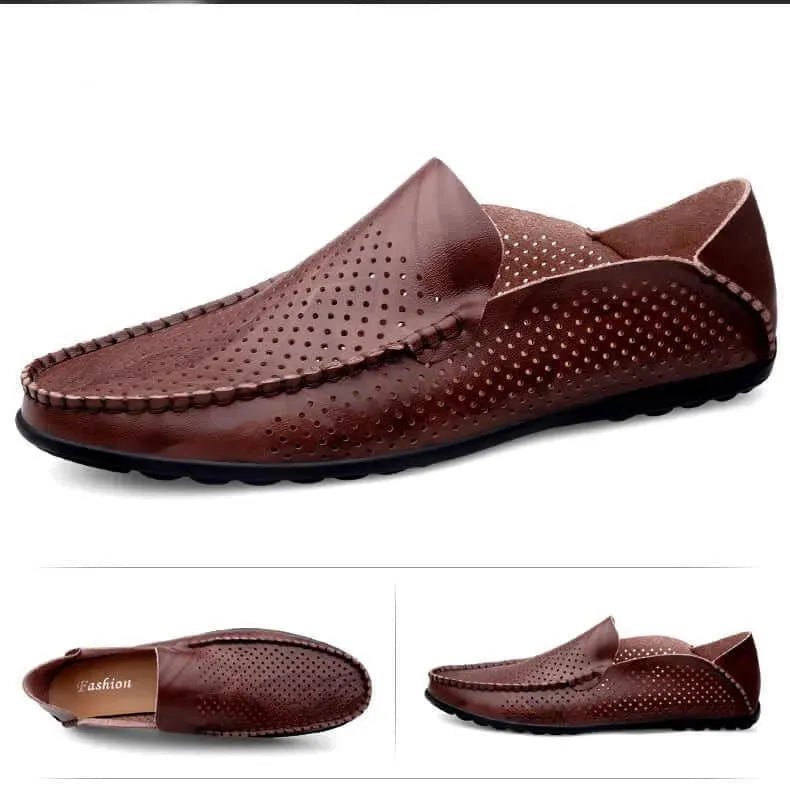 Gennaro - Breathable Leather Loafers - Loafer Shoes - LeStyleParfait