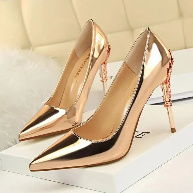 Gentileschi Patent Leather Heels Pumps Shoes - Pumps Shoes - LeStyleParfait