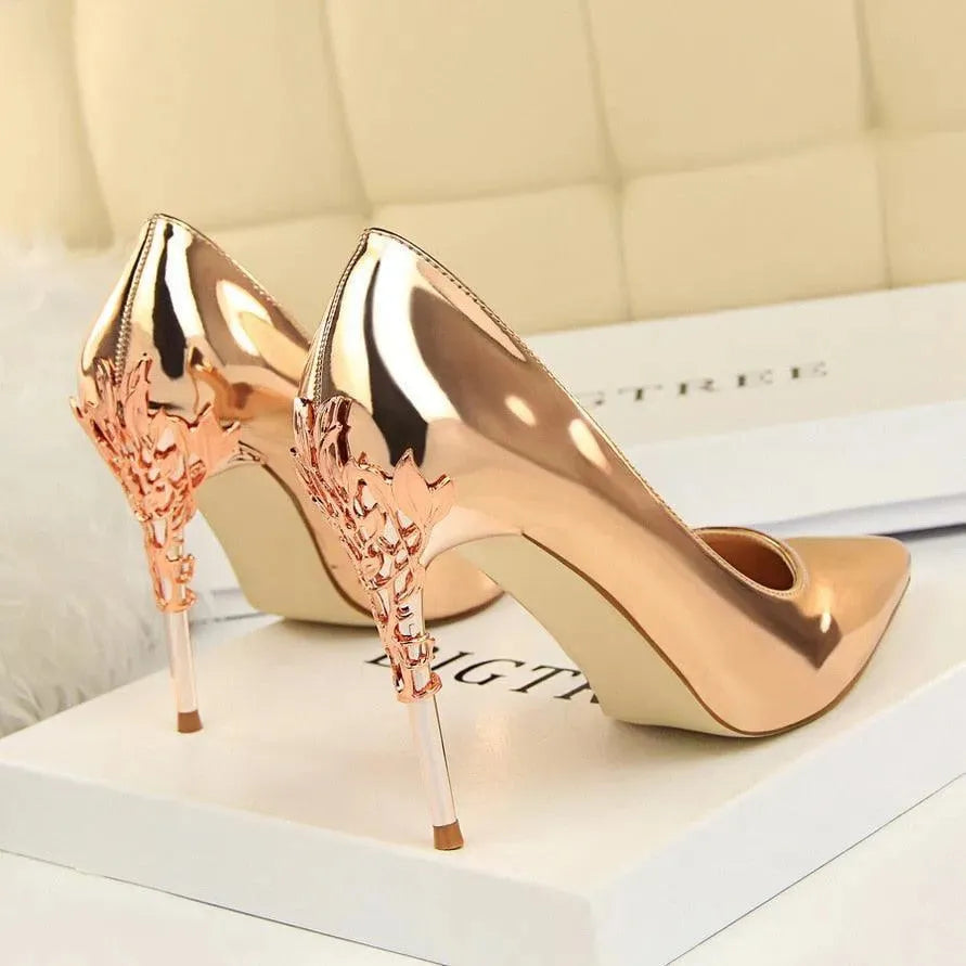 Gentileschi Patent Leather Heels Pumps Shoes - Pumps Shoes - LeStyleParfait