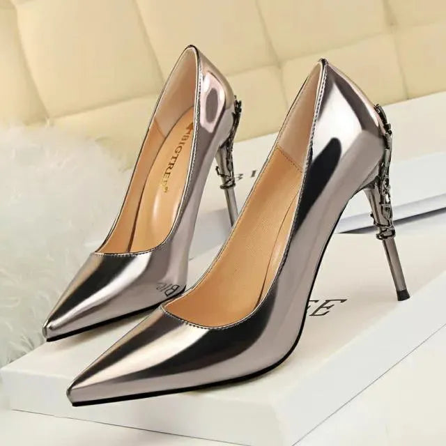 Gentileschi Patent Leather Heels Pumps Shoes - Pumps Shoes - LeStyleParfait