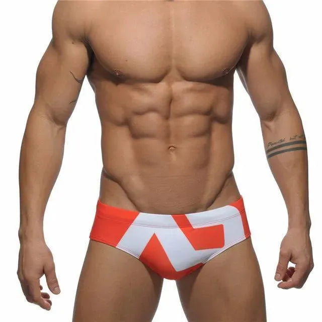 Geometric Patchwork Swim Briefs - Swim Brief - LeStyleParfait